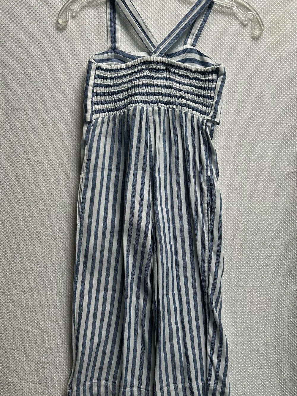 Mayoral Blue and White Striped Girls' Knot-Front Romper/Jumpsuit.NWT - Picture 4 of 7
